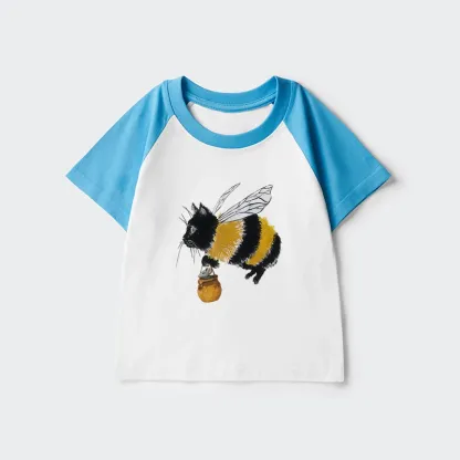 Tokyo-Tiger Catbee Funny Kids Raglan T-shirt