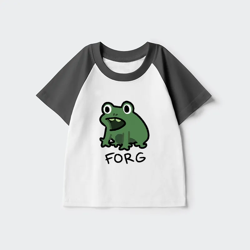 Tokyo-Tiger Funny Forg Japan Kids Raglan T-shirt