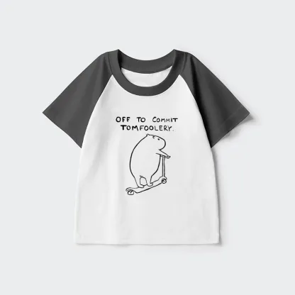 Tokyo-Tiger Capybara Is Ready To Do Something Bad Kids Raglan T-shirt