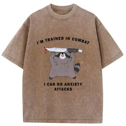 Tokyo-Tiger Coping With Anxiety Washed T-Shirt