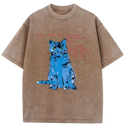 Tokyo-Tiger Accept This Giant Cat Washed T-Shirt