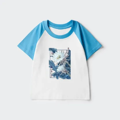 Tokyo-Tiger Vintage Epiphyllum-Short-lived beauty Poster Kids Raglan T-shirt