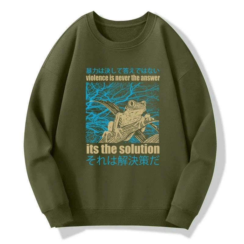 Tokyo-Tiger Violence Is Never The Answer Its The Solution Sweatshirt Sale