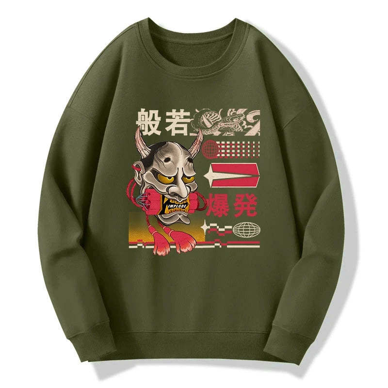 Tokyo-Tiger Hannya Mask Japanese Sweatshirt