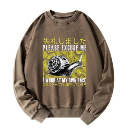 Tokyo-Tiger Snails That Work According To Their Own Rules Washed Sweatshirt