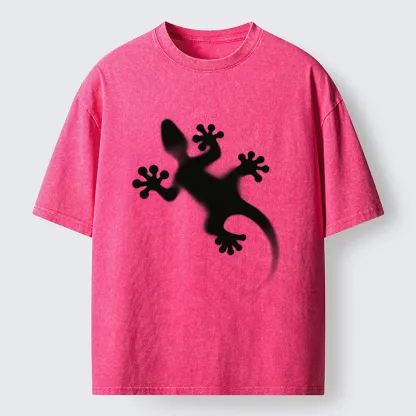 Tokyo-Tiger Gecko Silhouette Washed T-Shirt