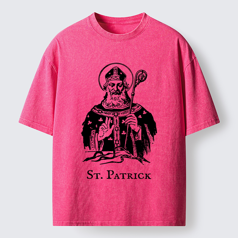Tokyo-Tiger Catholic Saint Patrick Washed T-Shirt