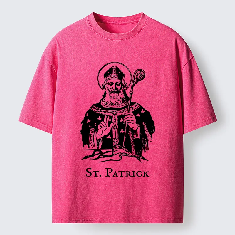 Tokyo-Tiger Catholic Saint Patrick Washed T-Shirt