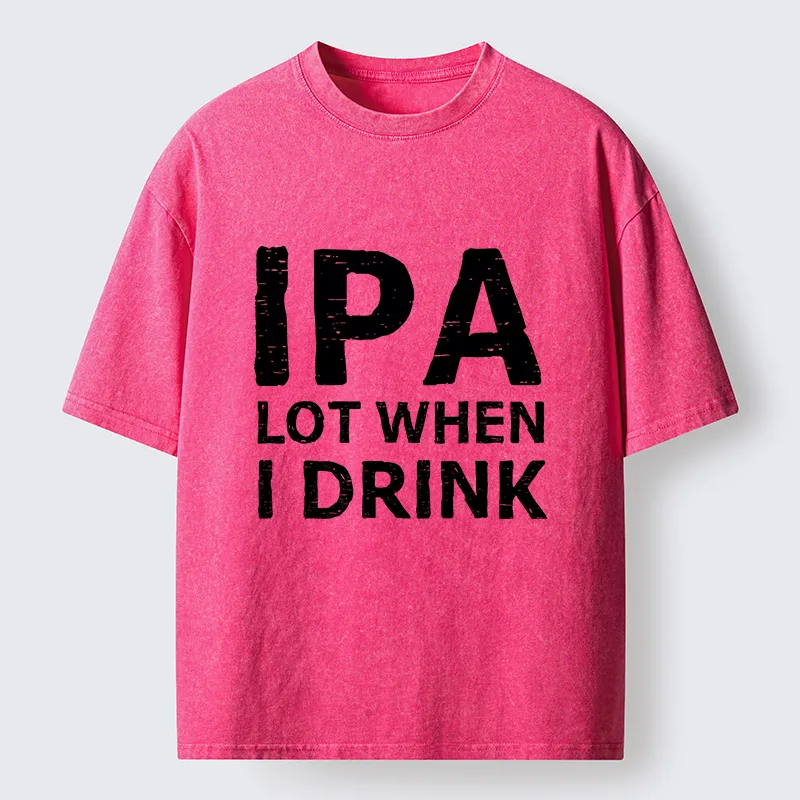 Tokyo-Tiger Funny IPA Lot Beer Washed T-Shirt