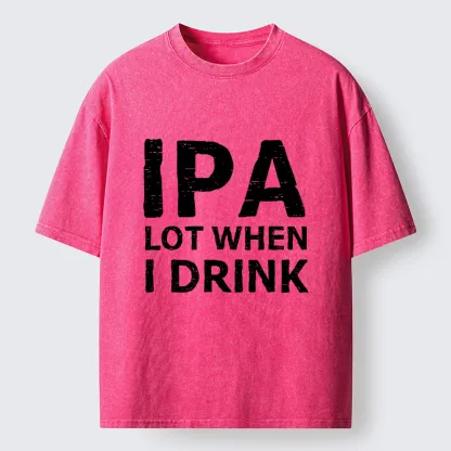 Tokyo-Tiger Funny IPA Lot Beer Washed T-Shirt