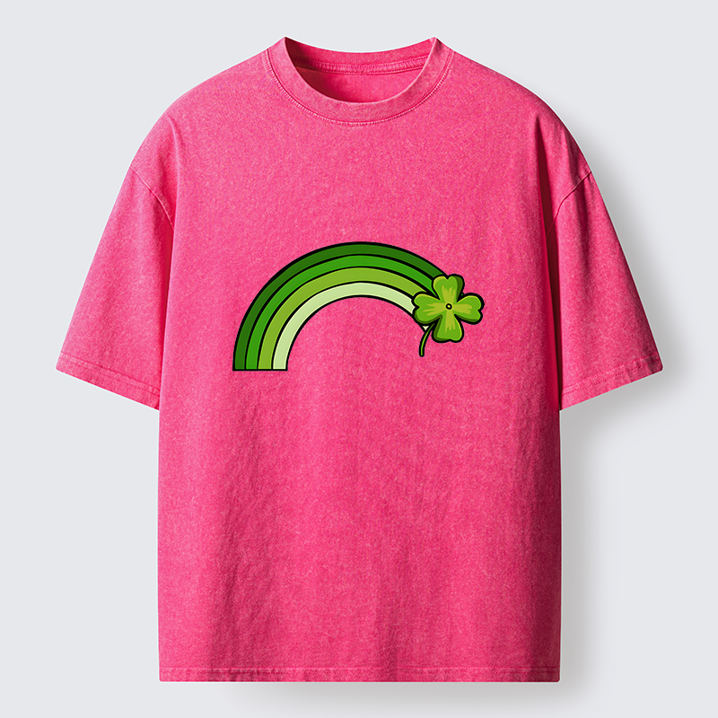 Tokyo-Tiger Green Lucky Rainbow Washed T-Shirt