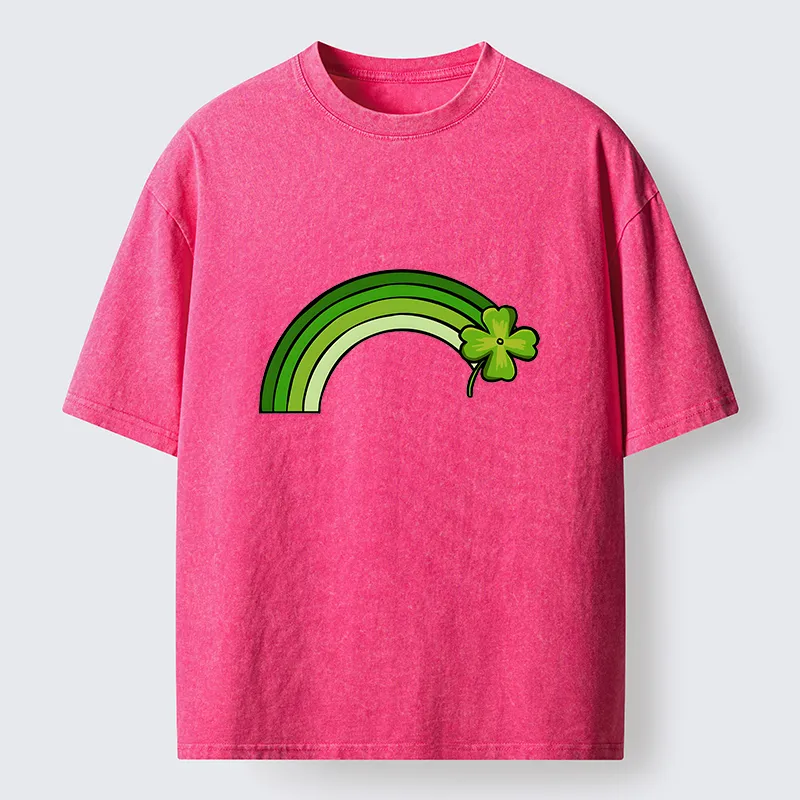 Tokyo-Tiger Green Lucky Rainbow Washed T-Shirt