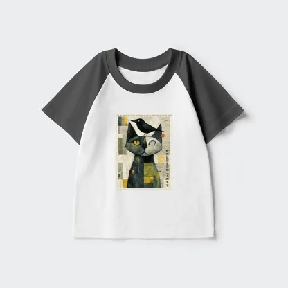 Tokyo-Tiger The Cat And The Crow Are Planning To Rule The World Kids Raglan T-shirt
