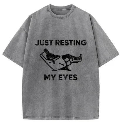 Tokyo-Tiger Give Your Eyes A Rest Washed T-Shirt