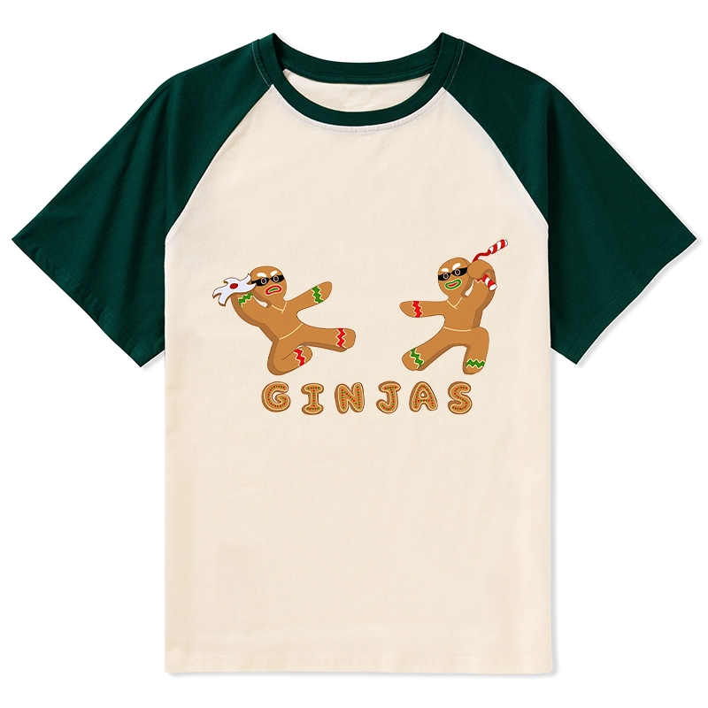 Tokyo-Tiger Gingerbread Ninja Raglan T-shirt