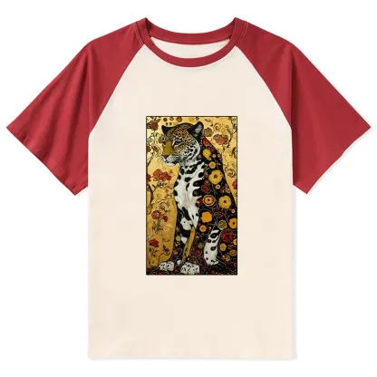 Tokyo-Tiger Magnificent Leopard Raglan T-shirt