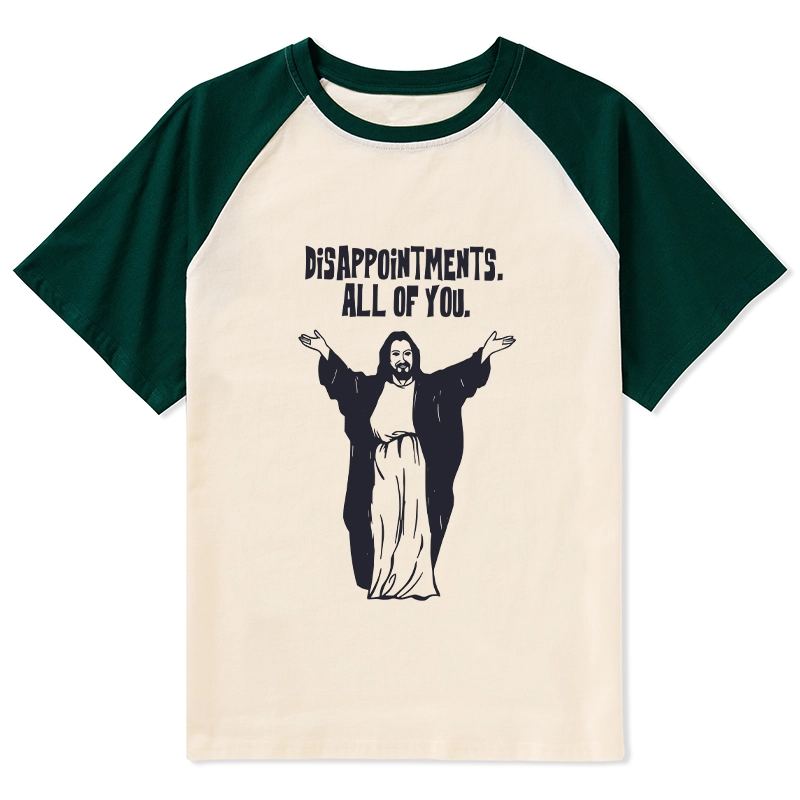 Tokyo-Tiger God Gives Disappointment Raglan T-shirt