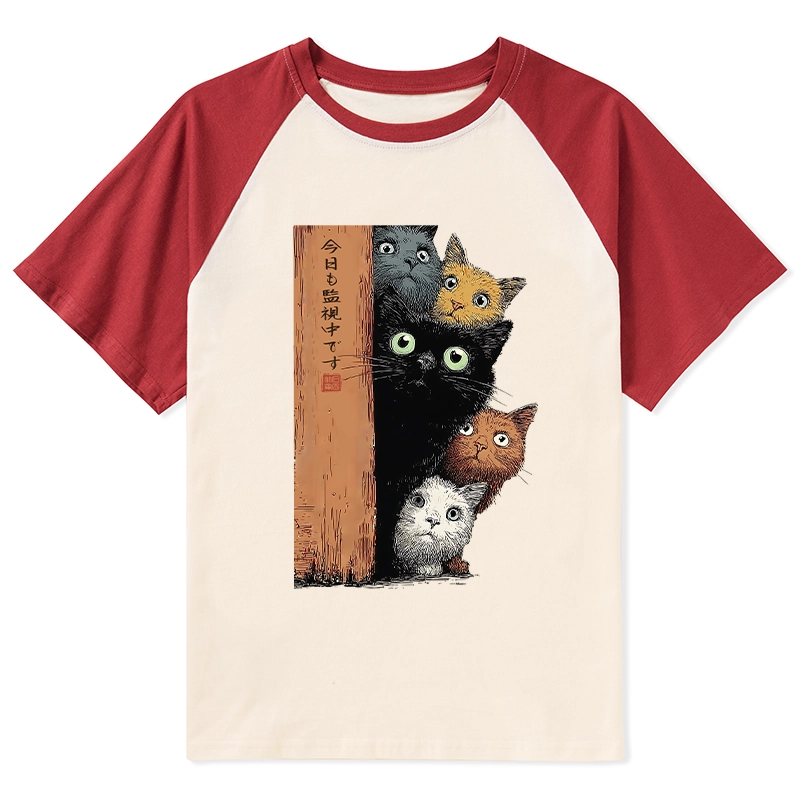 [Copy]Tokyo-Tiger Zen Cat Relaxation，Everything's Out Of Control Raglan T-shirt