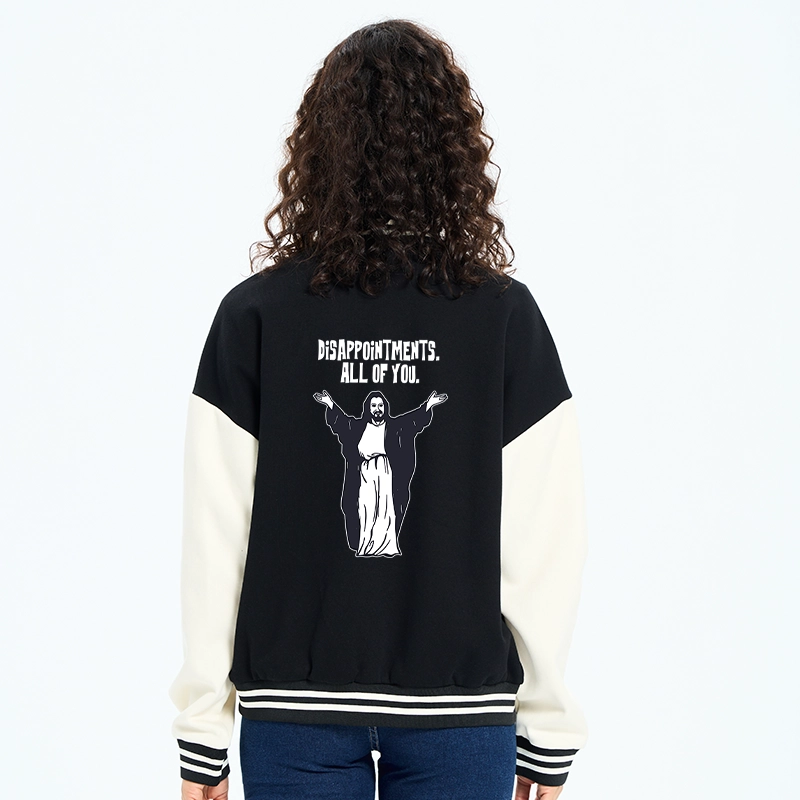 Tokyo-Tiger God Gives Disappointment Embroidery Varsity Jacket