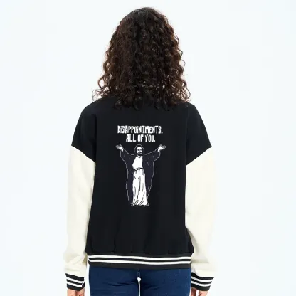 Tokyo-Tiger God Gives Disappointment Embroidery Varsity Jacket