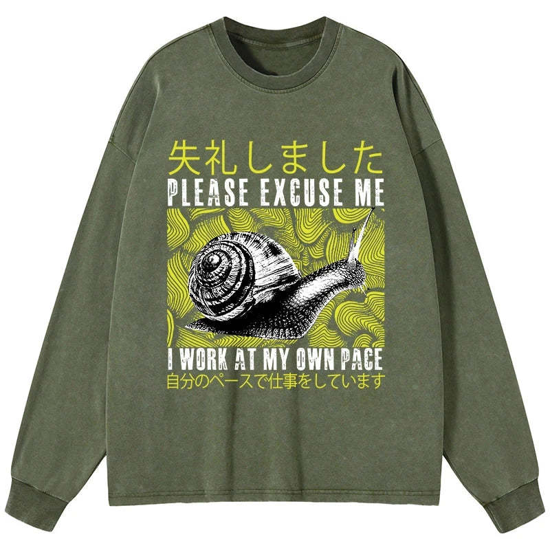 Tokyo-Tiger Snails That Work According To Their Own Rules Washed Long Sleeve T-Shirt Sale