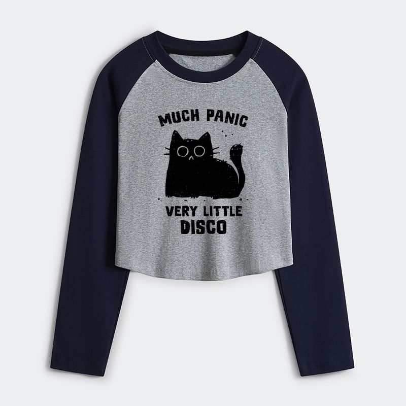 Tokyo-Tiger More Disco Funny Women's Crop Raglan T-Shirt