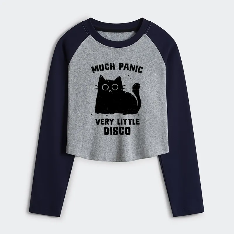 Tokyo-Tiger More Disco Funny Women's Crop Raglan T-Shirt