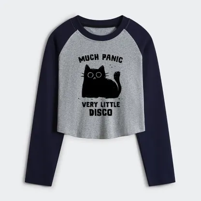 Tokyo-Tiger More Disco Funny Women's Crop Raglan T-Shirt