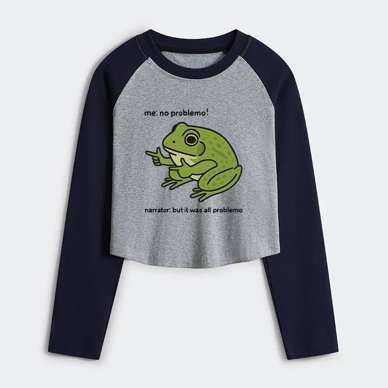 Tokyo-Tiger Stupid Frog Meme Women's Crop Raglan T-Shirt