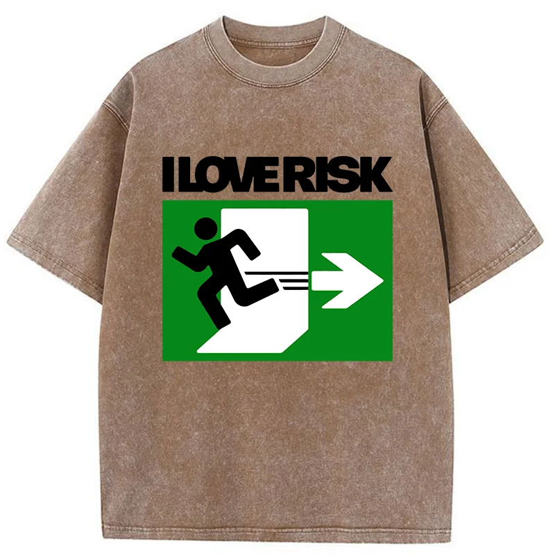 Tokyo-Tiger I Love Risk Washed T-Shirt