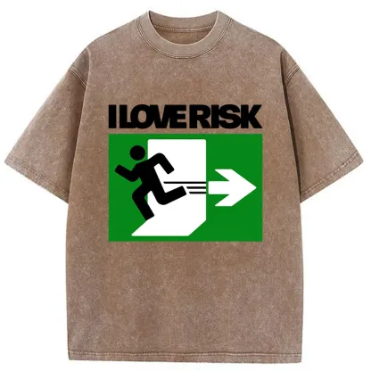 Tokyo-Tiger I Love Risk Washed T-Shirt