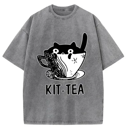 Tokyo-Tiger Kit-Tea Washed T-Shirt