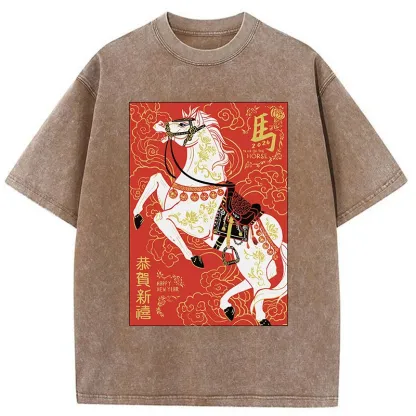 Tokyo-Tiger 2026 Year Of The Horse Washed T-Shirt