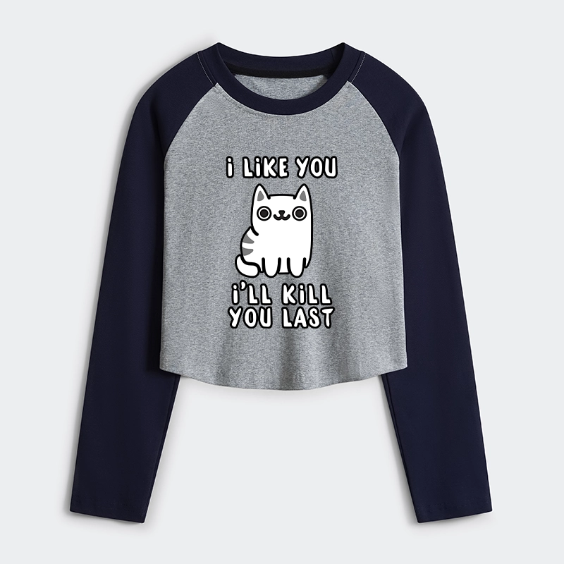 Tokyo-Tiger Cats And Humans Have A Love-hate Relationship Women's Crop Raglan T-Shirt