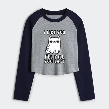Tokyo-Tiger Cats And Humans Have A Love-hate Relationship Women's Crop Raglan T-Shirt