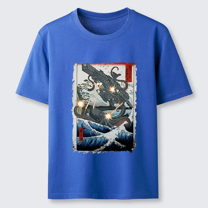Tokyo-Tiger Octopus VS Spaceship Classic T-Shirt