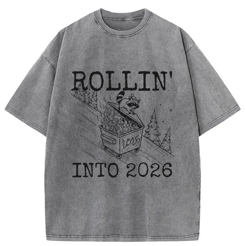 Tokyo-Tiger Rollin' Into 2026 Washed T-Shirt