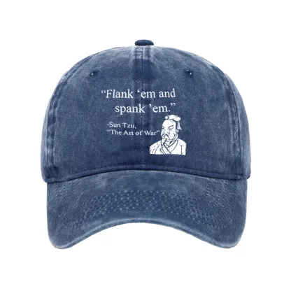 Tokyo-Tiger The Art Of War Funny Washed Cap