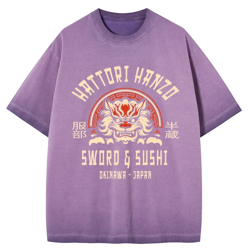 Tokyo-Tiger Hattori Hanzo Sword Gradient Washed T-Shirt