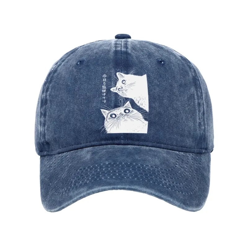 Tokyo-Tiger The Cat Is Watching Today Washed Cap