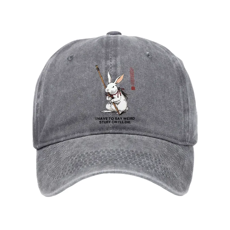 Tokyo-Tiger Rabbit Gotta Say Weird Stuff Or Die Washed Cap