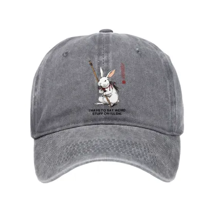Tokyo-Tiger Rabbit Gotta Say Weird Stuff Or Die Washed Cap