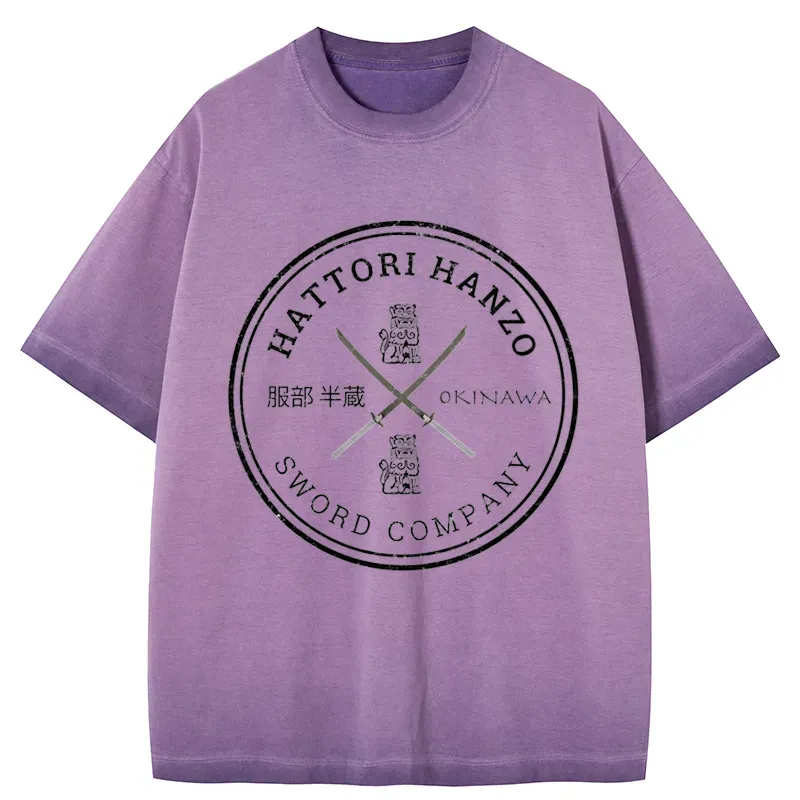 Tokyo-Tiger Hattori Hanzo Sword Company Gradient Washed T-Shirt