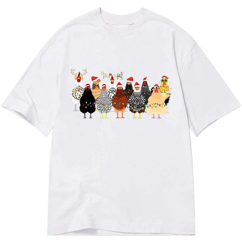Tokyo-Tiger A Flock Of Christmas Chickens Classic T-Shirt-tokyo-tiger