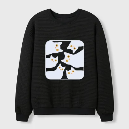 Tokyo-Tiger Cats Are Watching You Waffle Sweatshirt