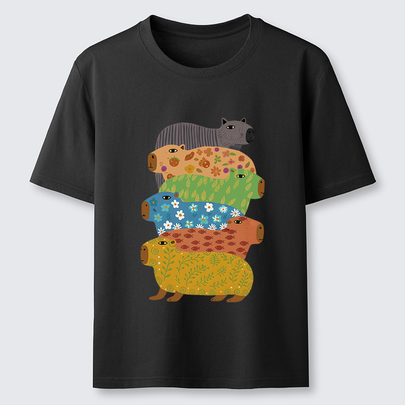 Tokyo-Tiger Colorful Capybaras Classic T-Shirt