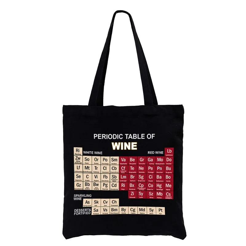 Tokyo-Tiger Table of Elements of Wine Tote Bag
