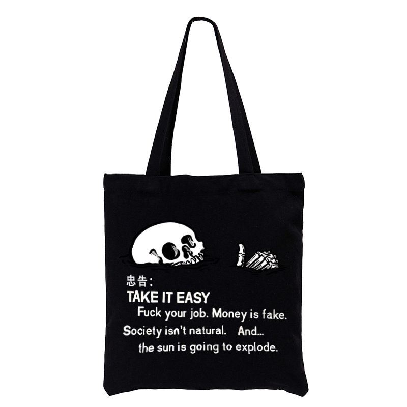 Tokyo-Tiger Skeleton Ridicule Tote Bag