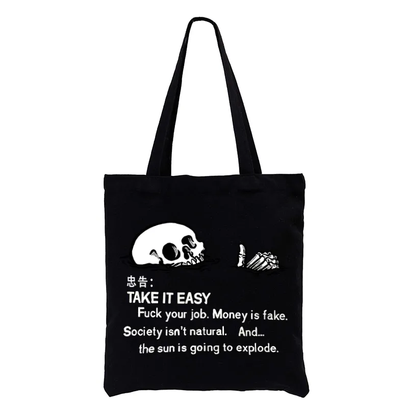Tokyo-Tiger Skeleton Ridicule Tote Bag