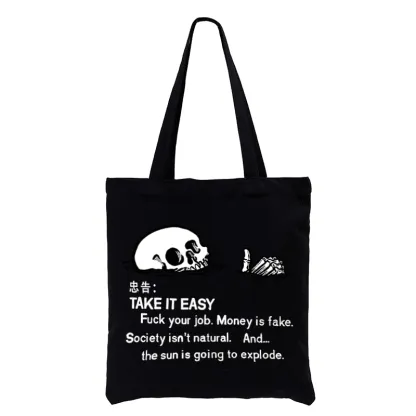 Tokyo-Tiger Skeleton Ridicule Tote Bag